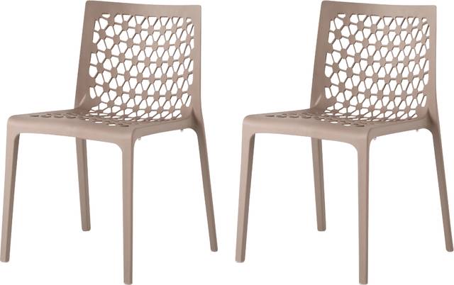 Lagoon Milan Gray Outdoor Dining Chair, Set of 2 - Thumbnail - Image 1
