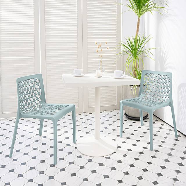 Lagoon Milan Light Blue Side Chair, Set of 2 - Thumbnail - Image 2