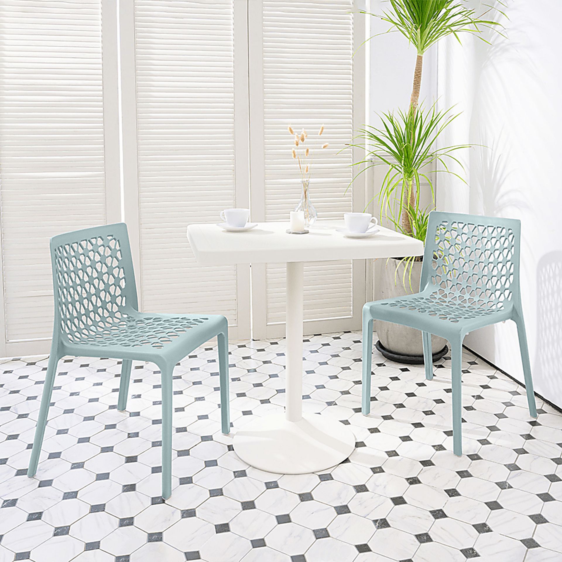 Lagoon Milan Light Blue Side Chair, Set of 2 - Image 2