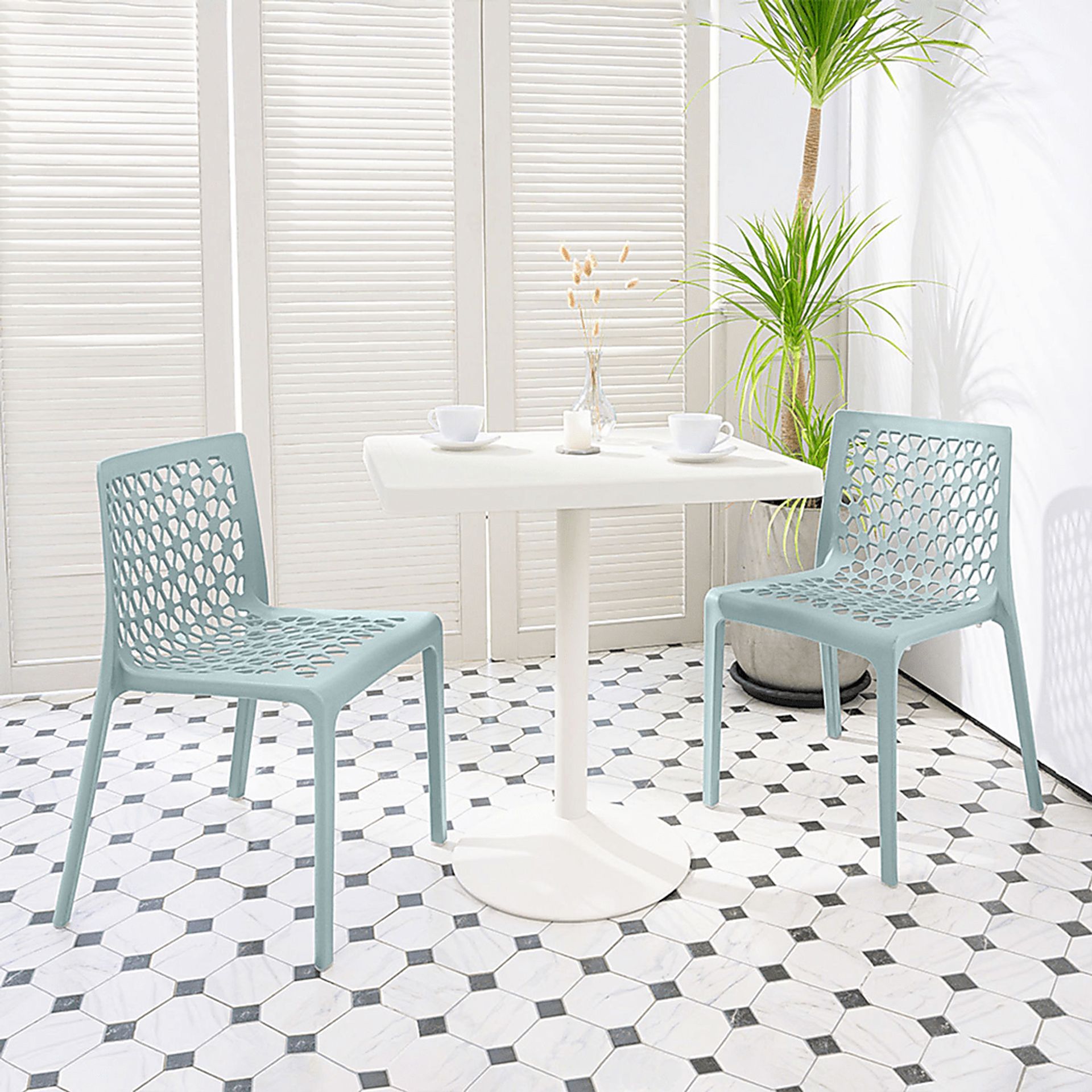 Lagoon Milan Light Blue Side Chair, Set of 2 - Image 5