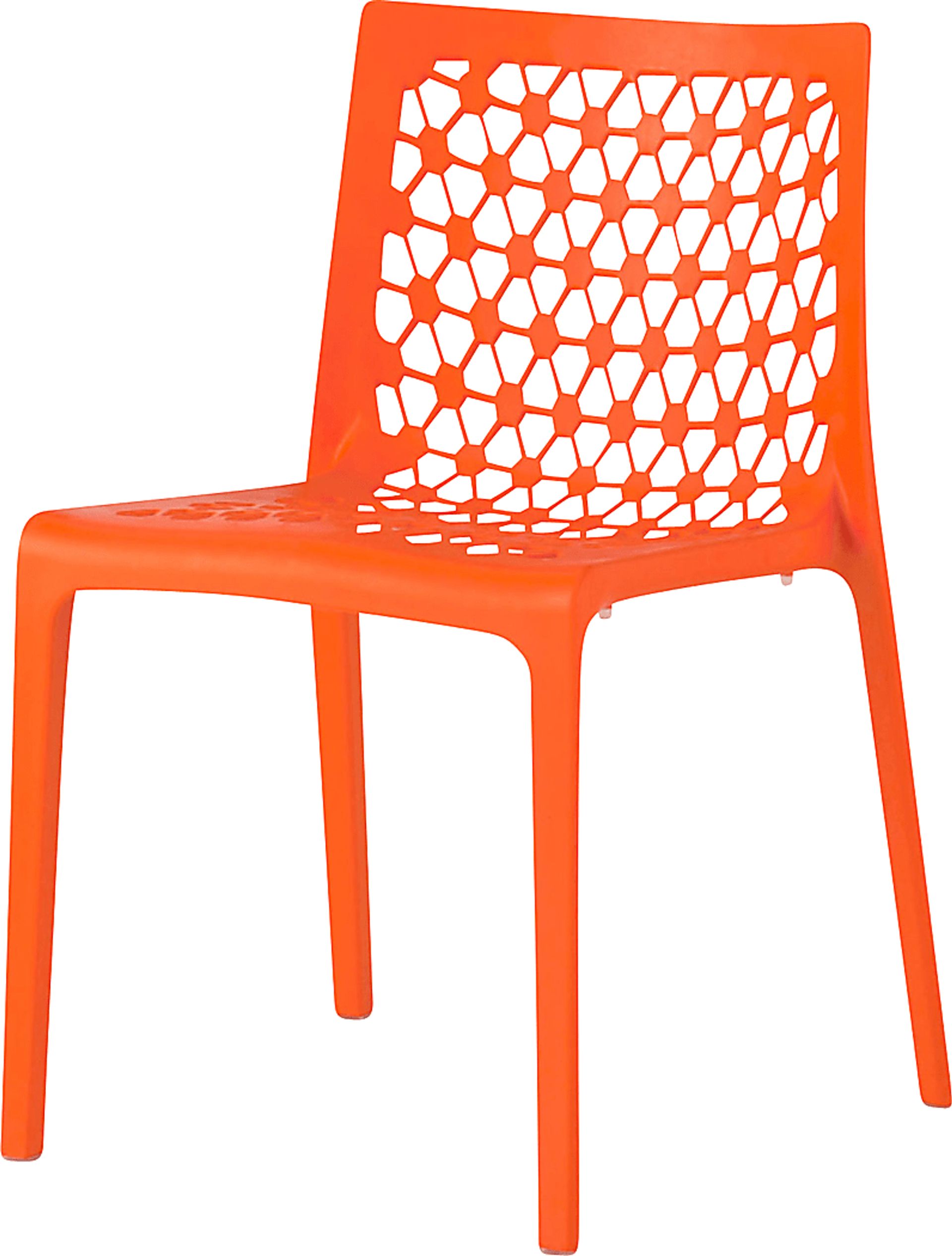 Lagoon Milan Orange Outdoor Dining Chair, Set of 2 - Image 3