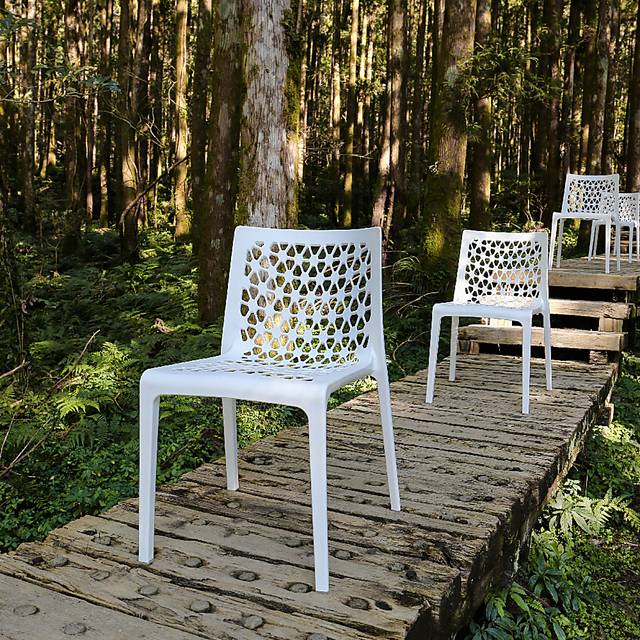 Lagoon Milan White Outdoor Dining Chair, Set of 2 - Thumbnail - Image 3