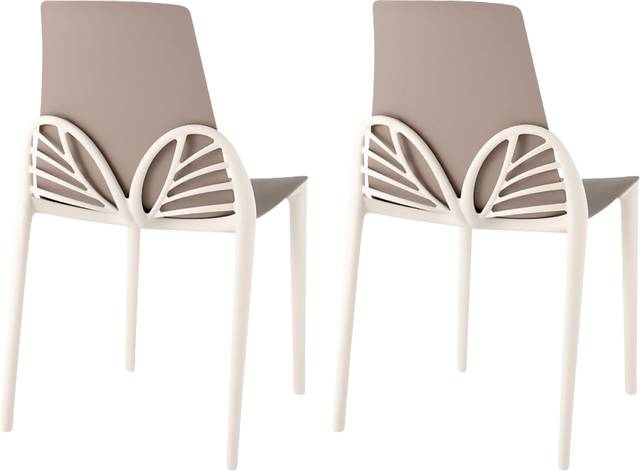 Lagoon Papillon Gray Outdoor Dinning Chair, Set of 2 - Thumbnail - Image 1
