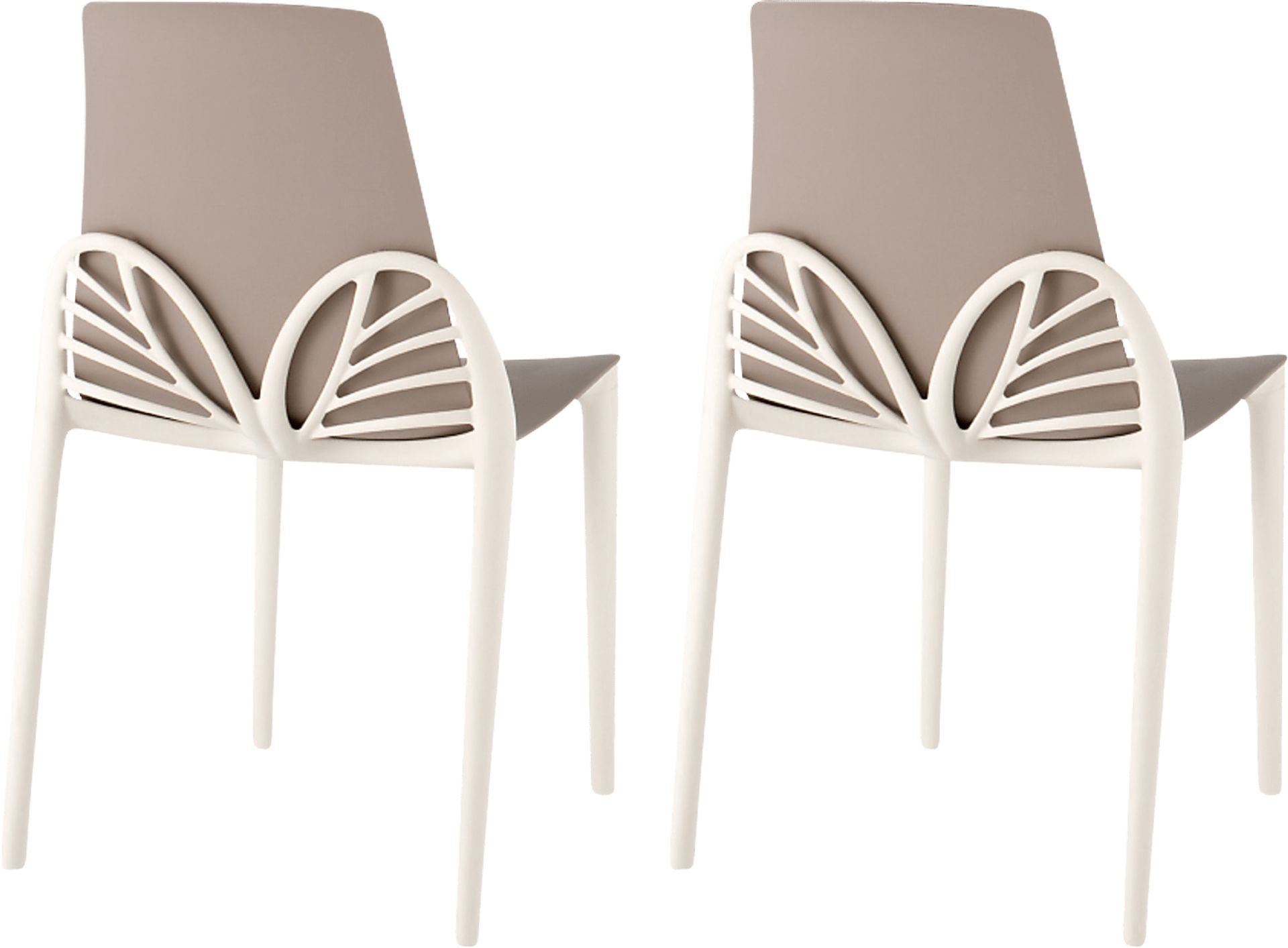 Lagoon Papillon Gray Outdoor Dinning Chair, Set of 2 - Image 1