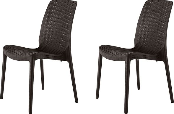 Lagoon Rue Brown Outdoor Dining Chair, Set of 2