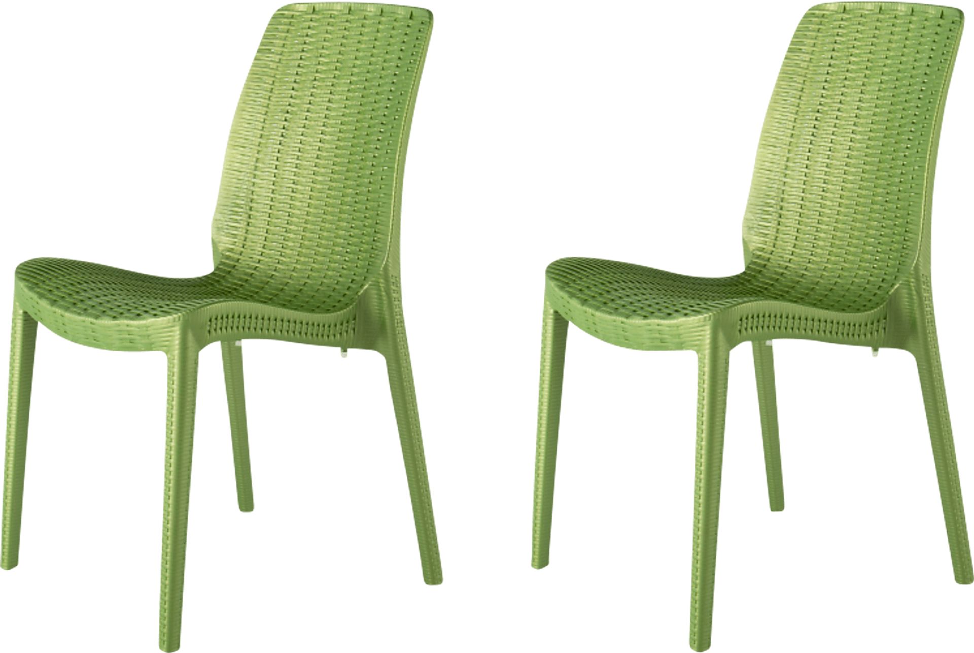 Lagoon Rue Green Outdoor Dining Chair, Set of 2 - Image 1