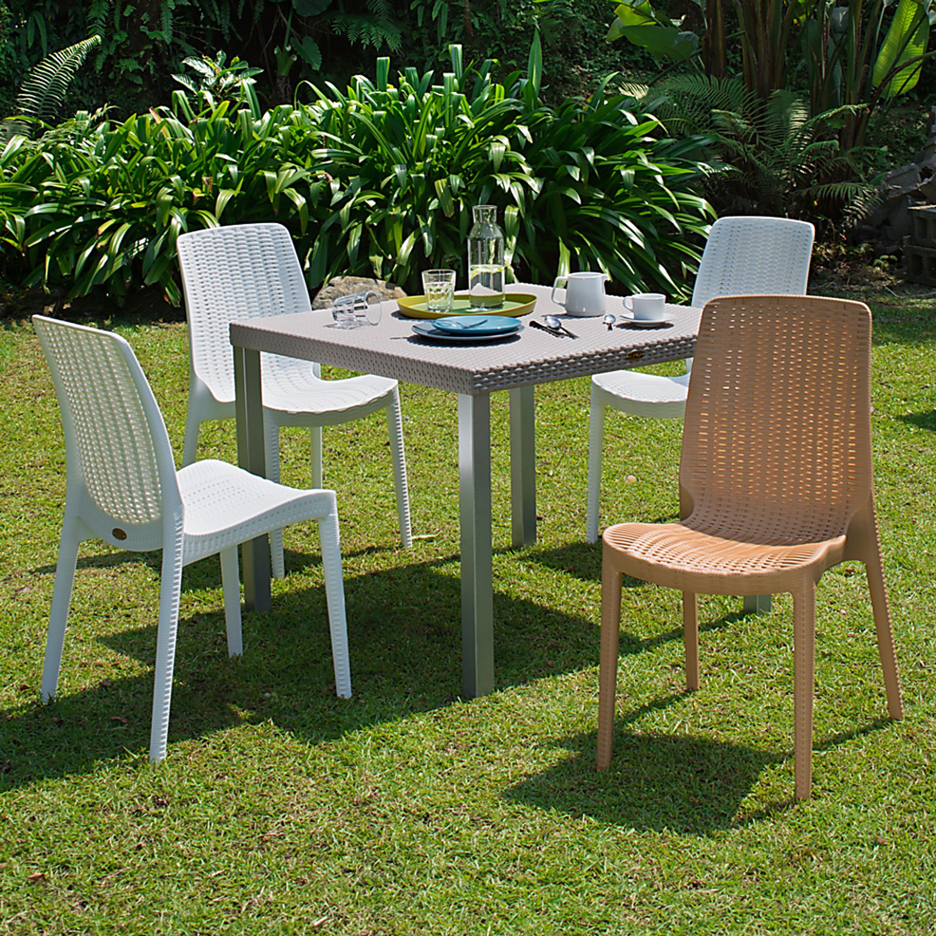Lagoon Rue Tan Outdoor Dining Chair, Set of 2 - Image 4