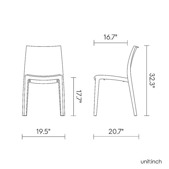 Lagoon Sensilla Blue Outdoor Dining Chair, Set of 2 - Thumbnail - Image 3