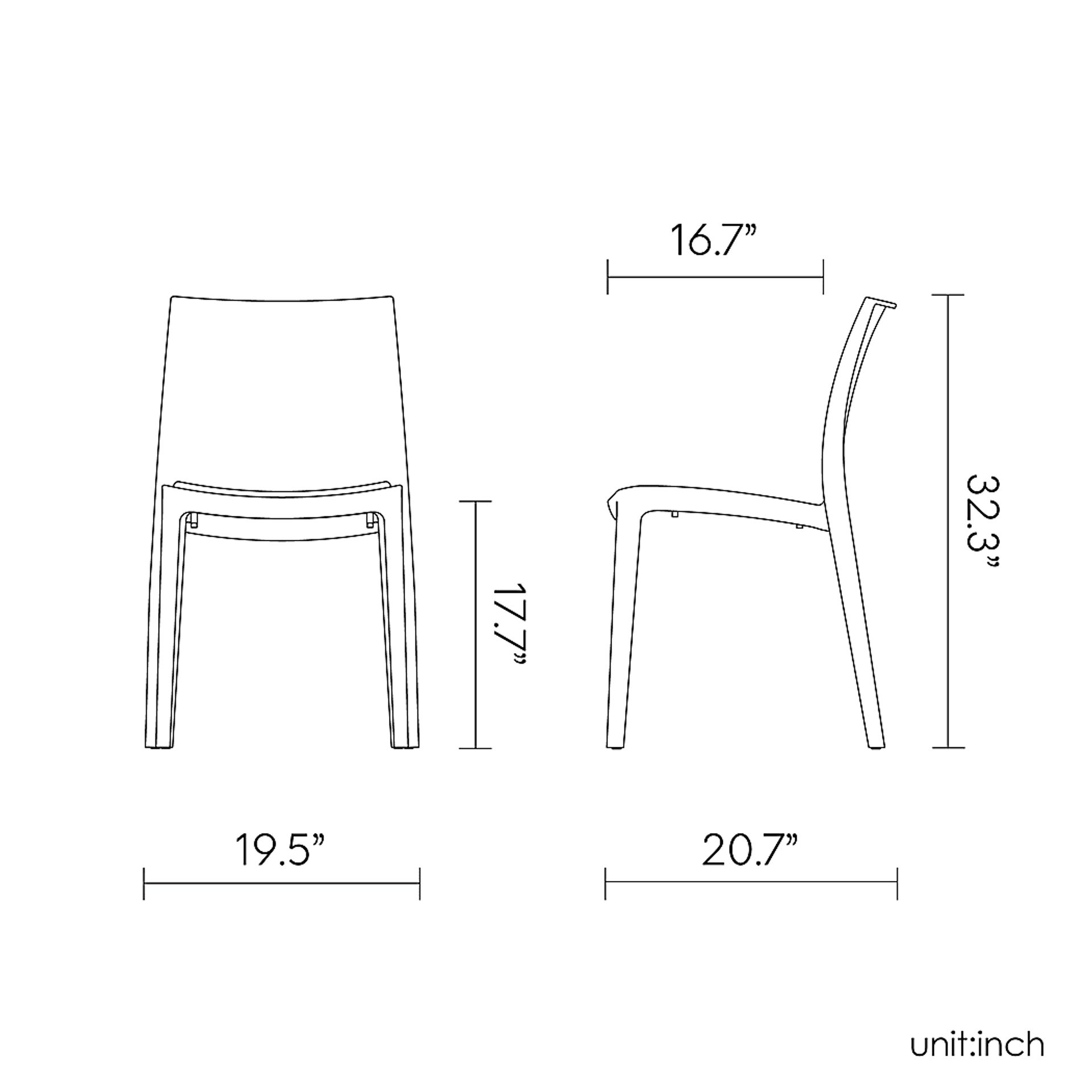 Lagoon Sensilla Blue Outdoor Dining Chair, Set of 2 - Image 3
