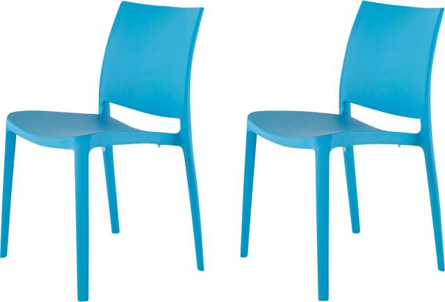 Lagoon Sensilla Blue Outdoor Dining Chair, Set of 2 - Thumbnail - Image 1