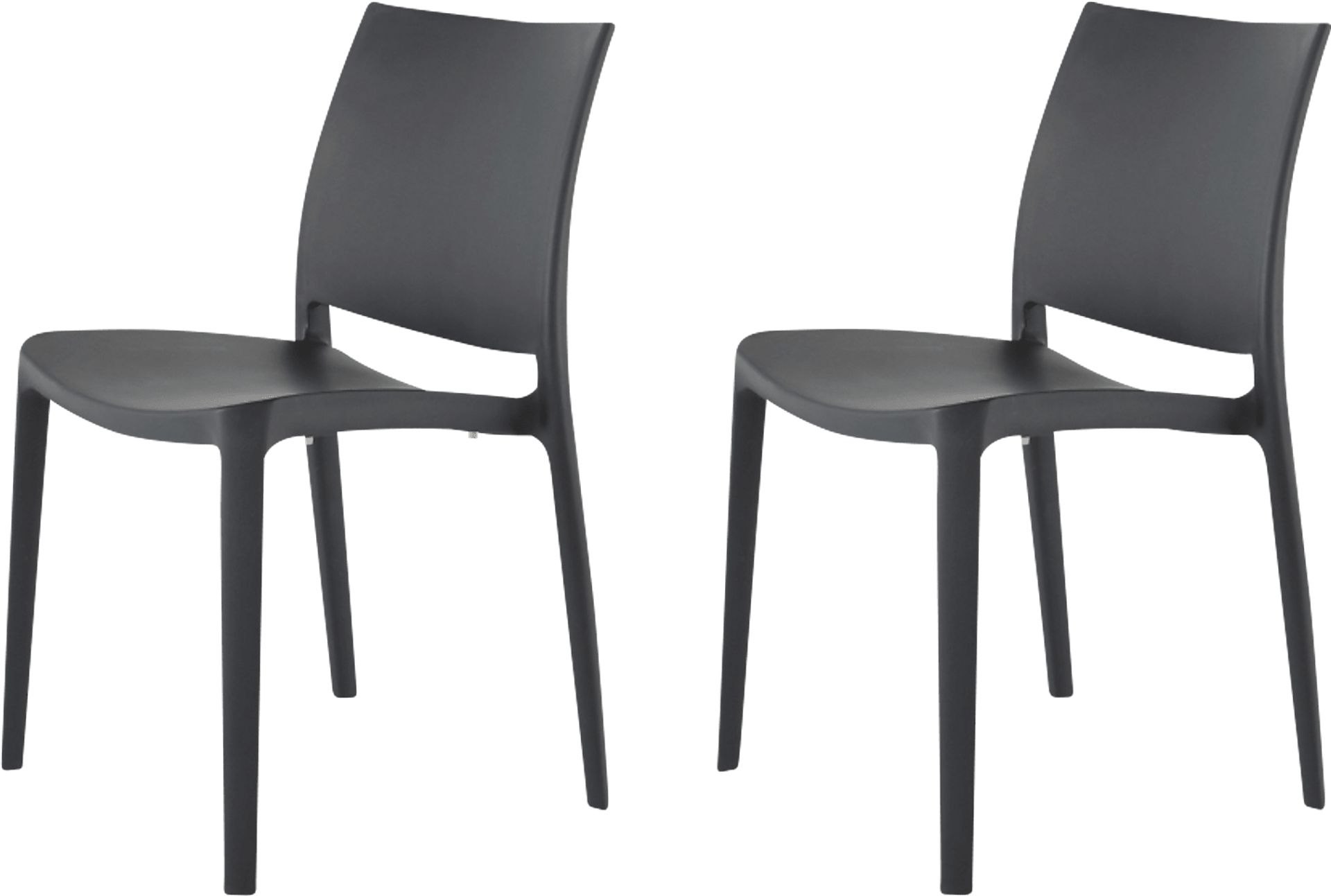 Lagoon Sensilla Dark Gray Outdoor Dining Chair, Set of 2 - Image 1