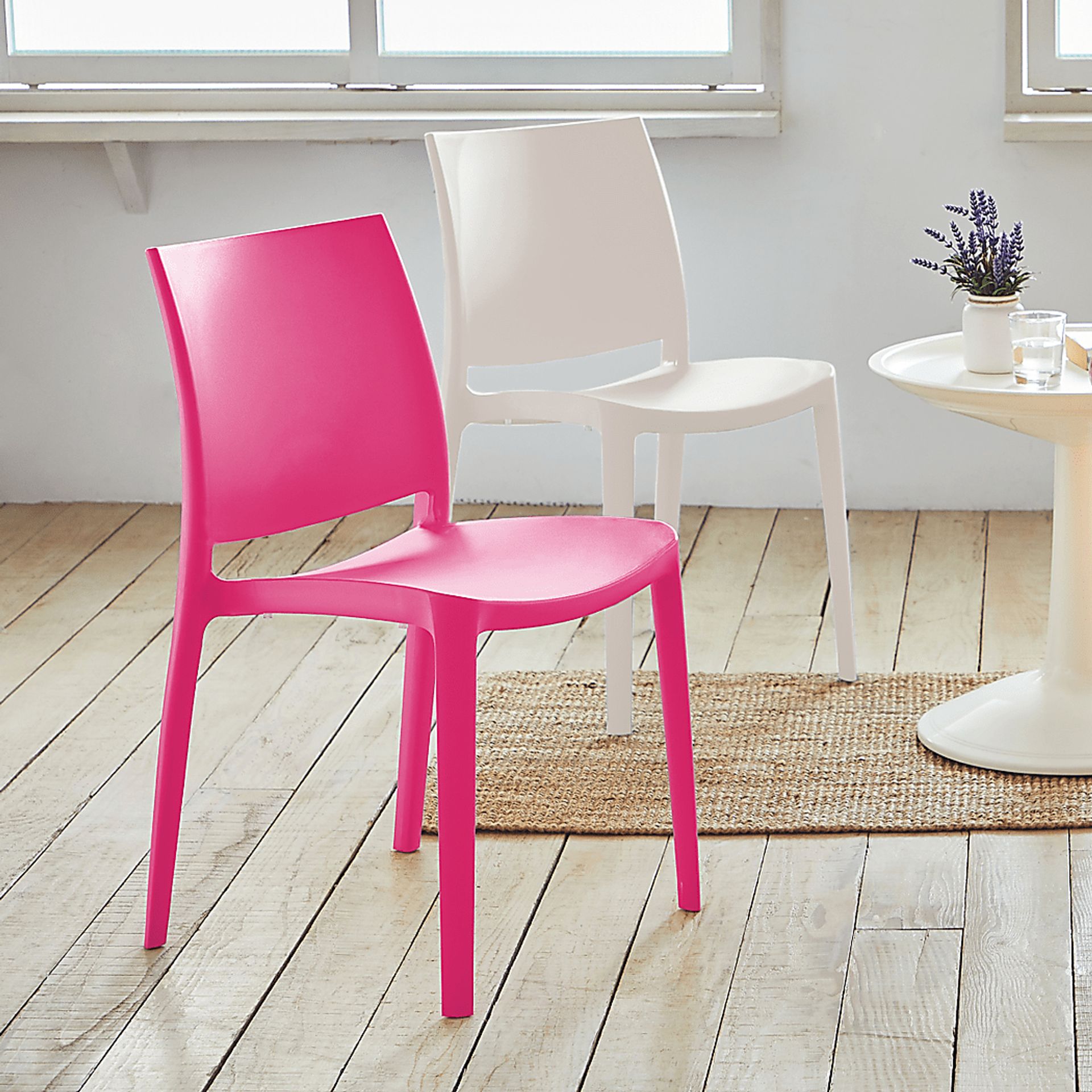 Lagoon Sensilla Fuchsia Outdoor Dining Chair, Set of 2 - Image 4