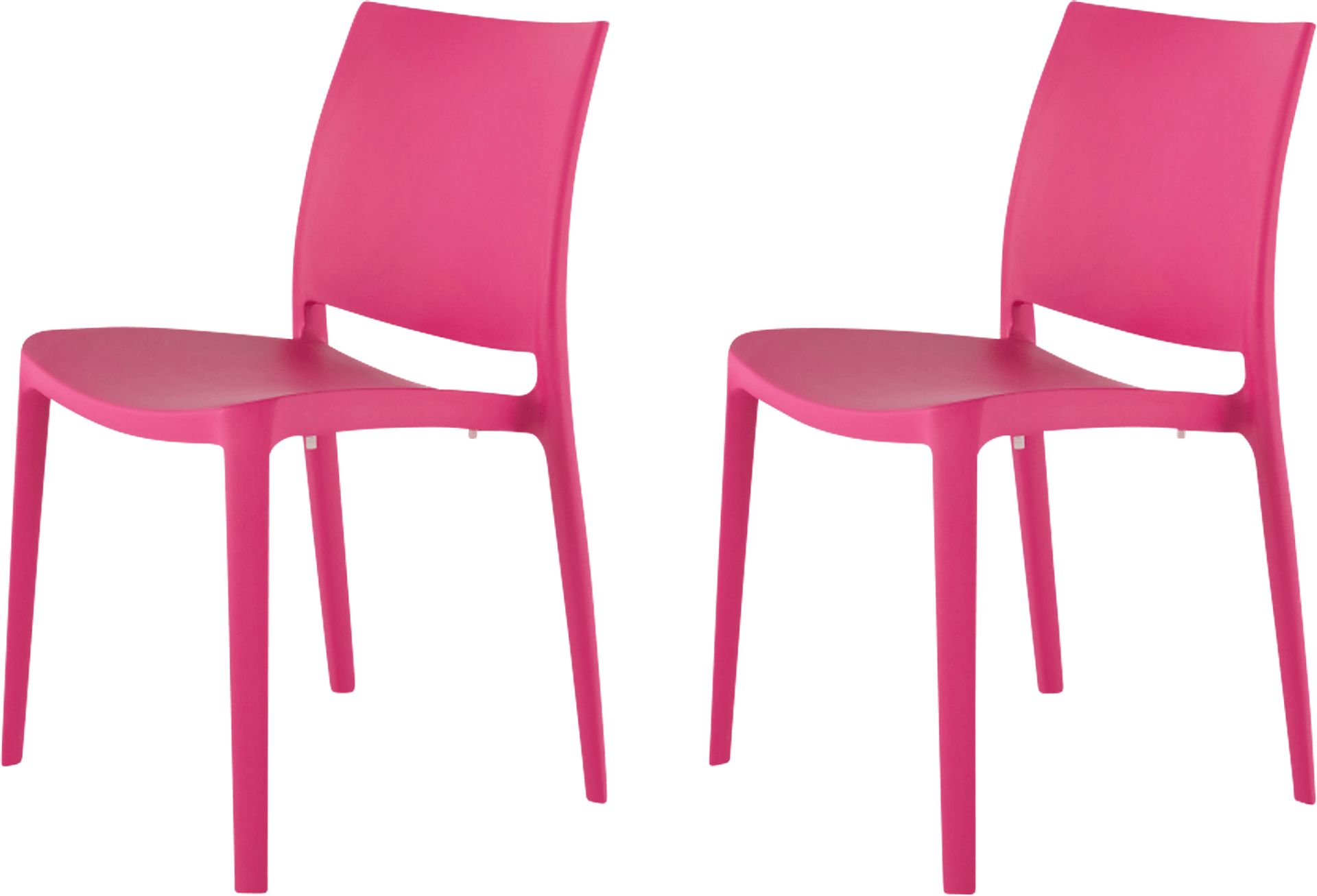 Lagoon Sensilla Fuchsia Outdoor Dining Chair, Set of 2 - Image 1