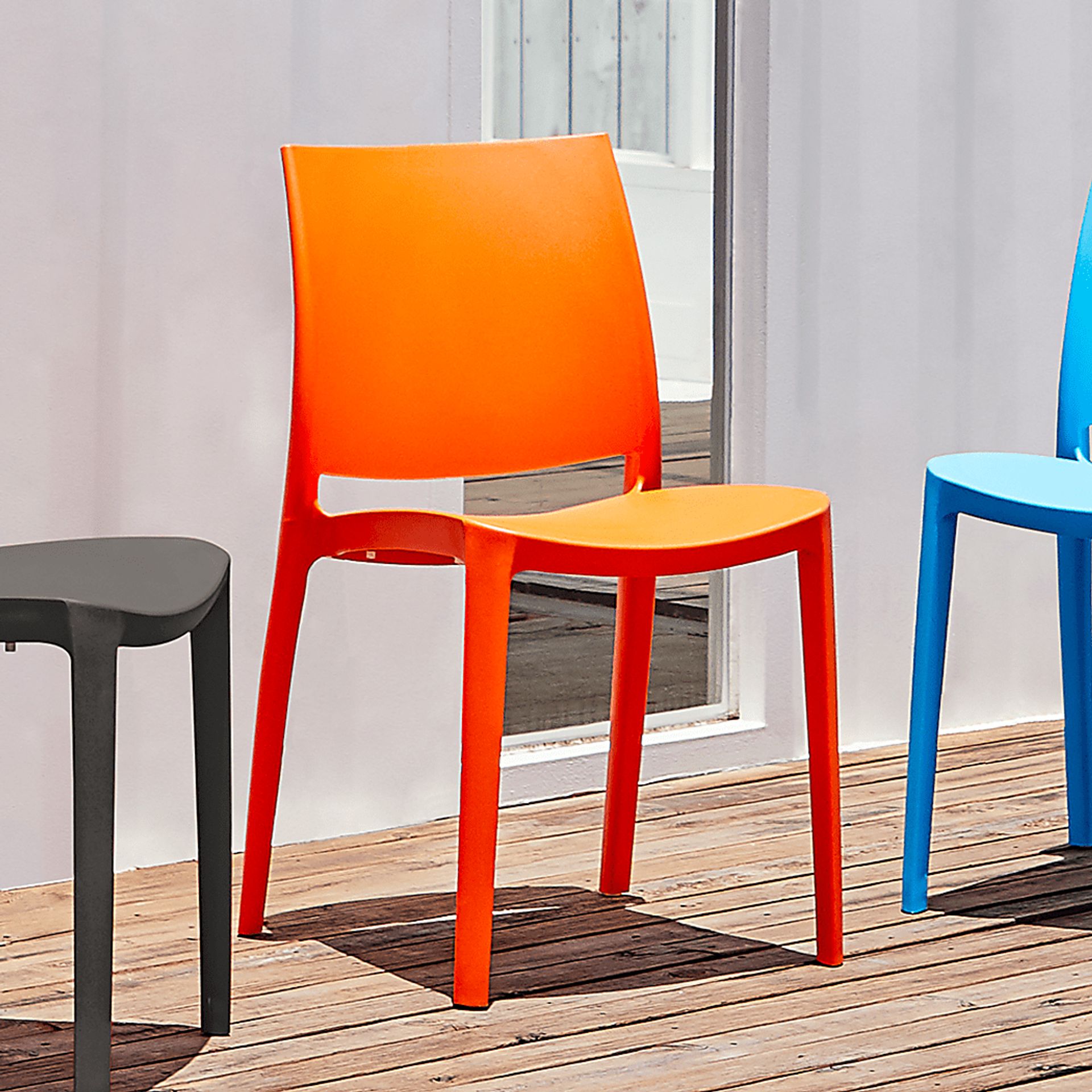 Lagoon Sensilla Orange Outdoor Dining Chair, Set of 2 - Image 2