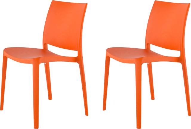 Lagoon Sensilla Orange Outdoor Dining Chair, Set of 2 - Thumbnail - Image 1