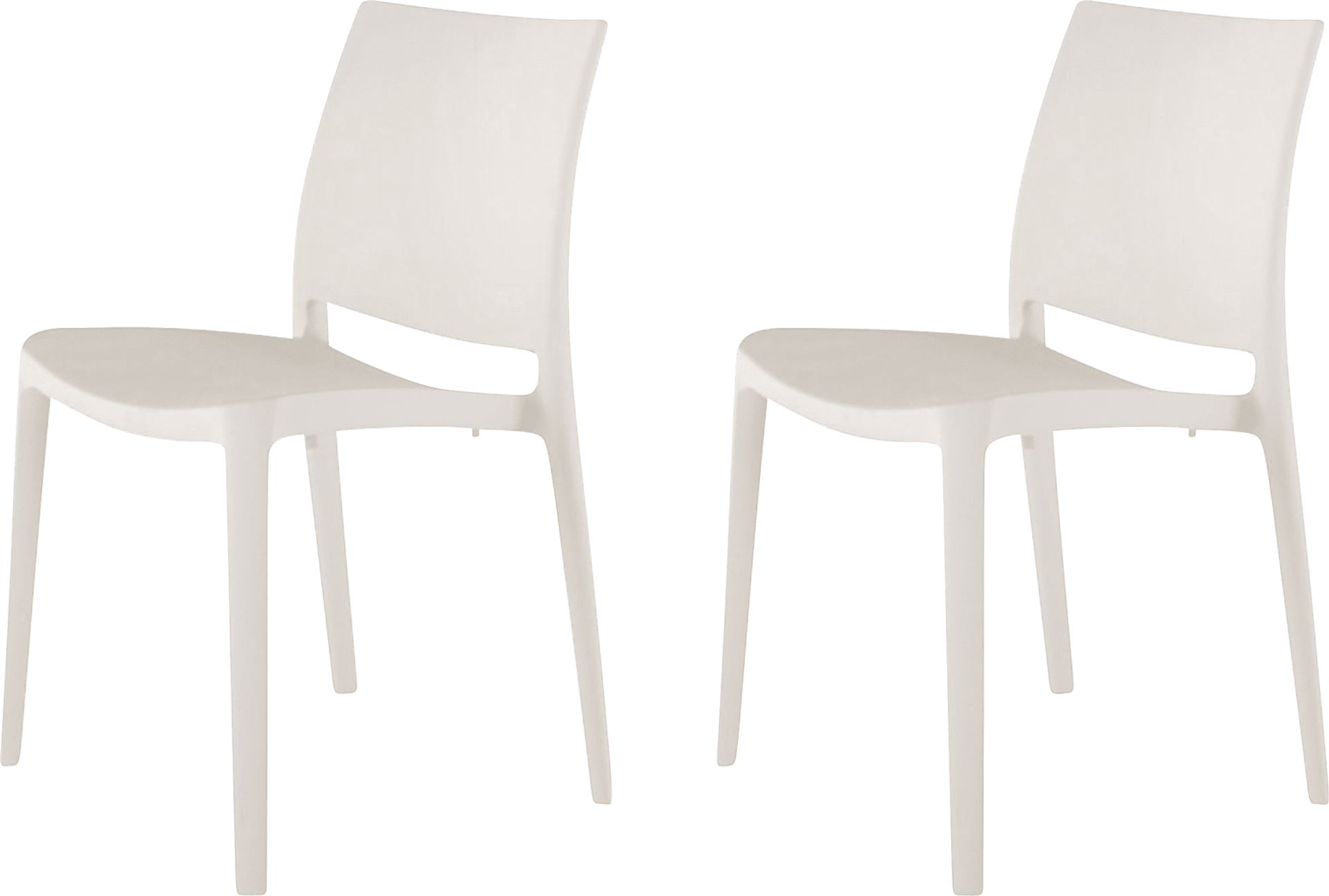 Lagoon Sensilla White Outdoor Dining Chair, Set of 2 - Image 1