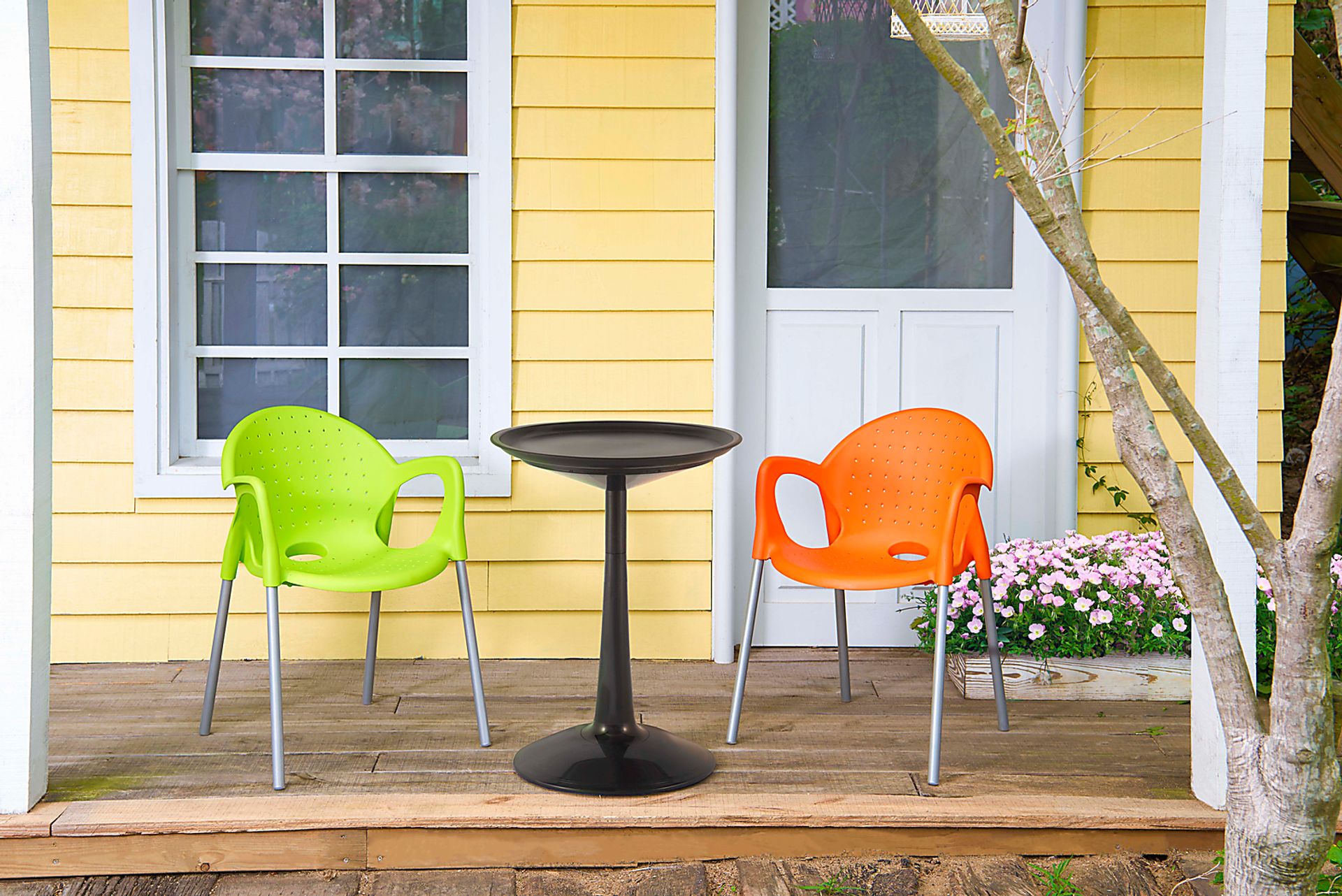 Lagoon Sprout Black Adjustable Outdoor Side Table - Image 2