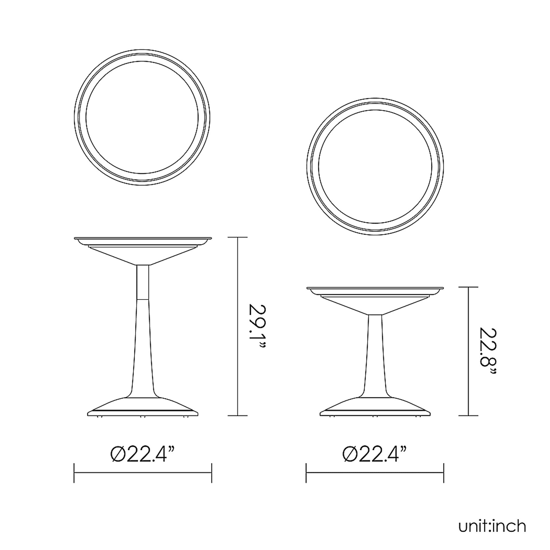 Lagoon Sprout Green Adjustable Outdoor Side Table - Image 2
