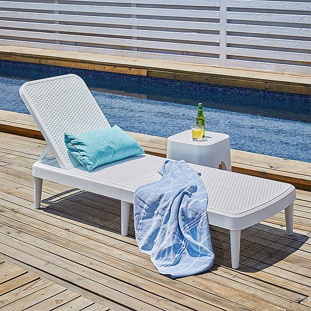 Lagoon Tahiti White Outdoor Chaise Lounge - Thumbnail - Image 4