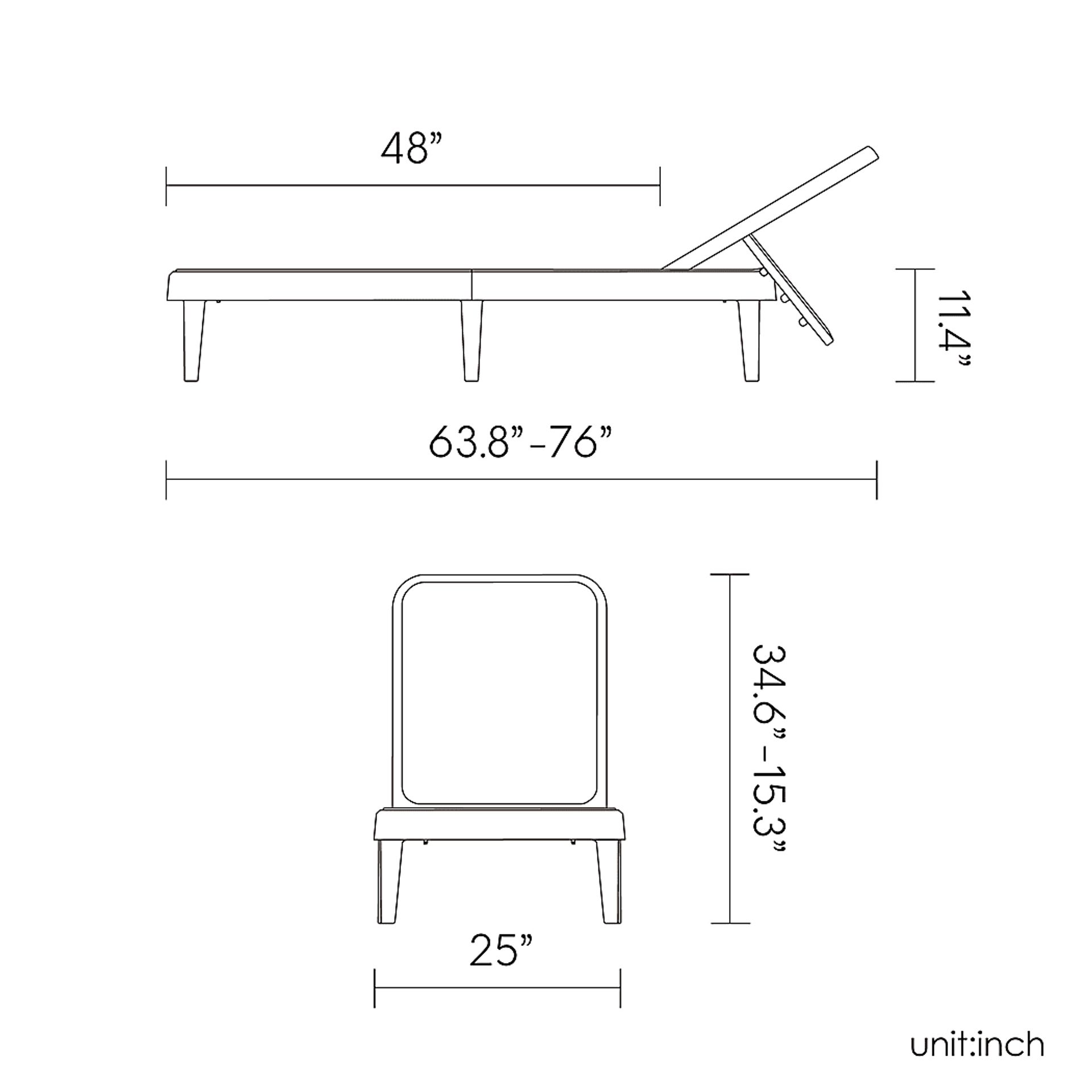 Lagoon Tahiti White Outdoor Chaise Lounge - Image 5