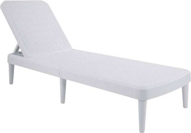 Lagoon Tahiti White Outdoor Chaise Lounge - Thumbnail - Image 1