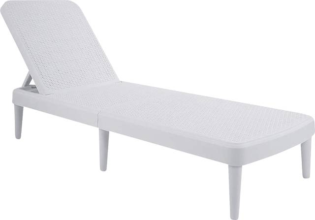 Lagoon Tahiti White Outdoor Chaise Lounge - Thumbnail - Image 1