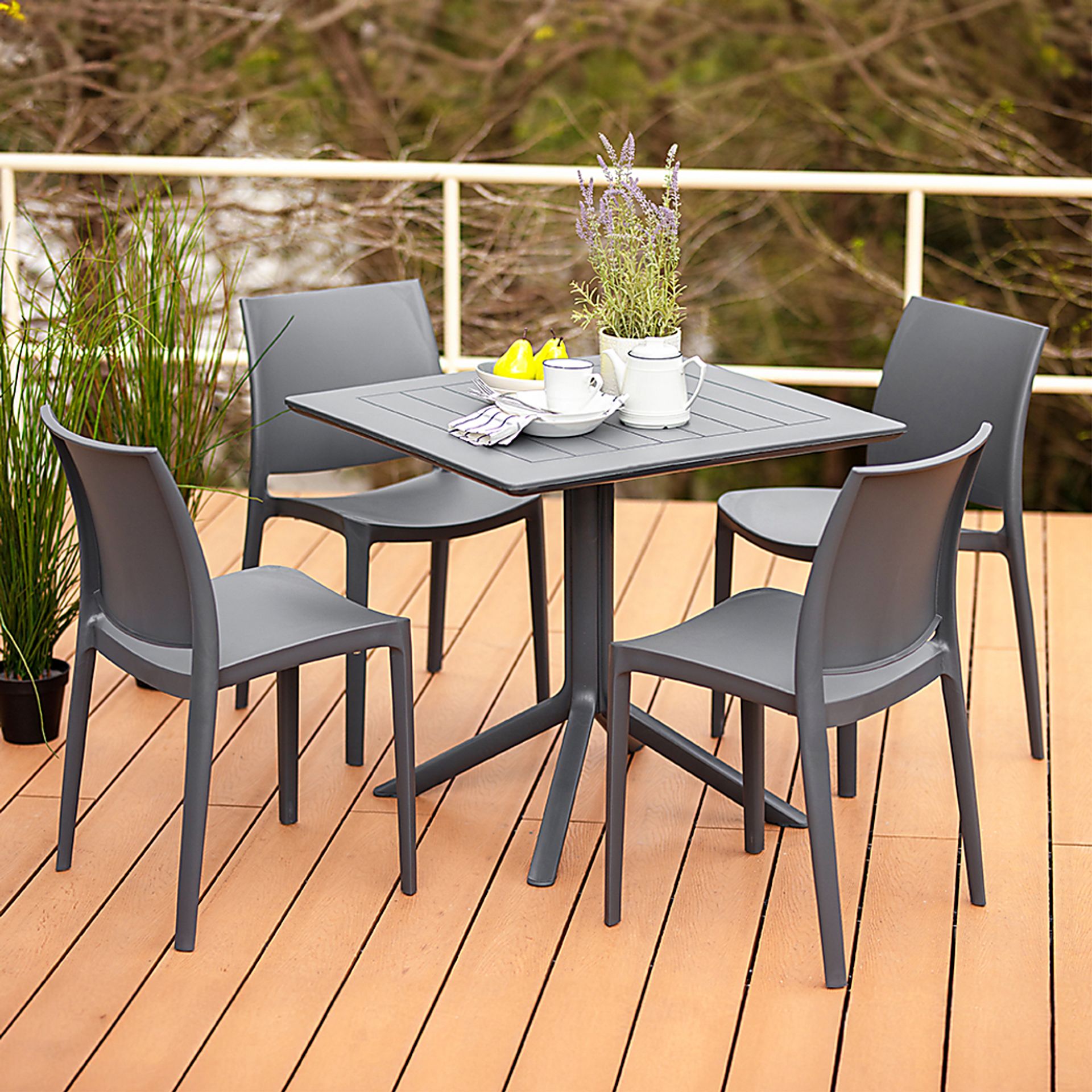 Lagoon Venice Gray Outdoor Dining Table - Image 2