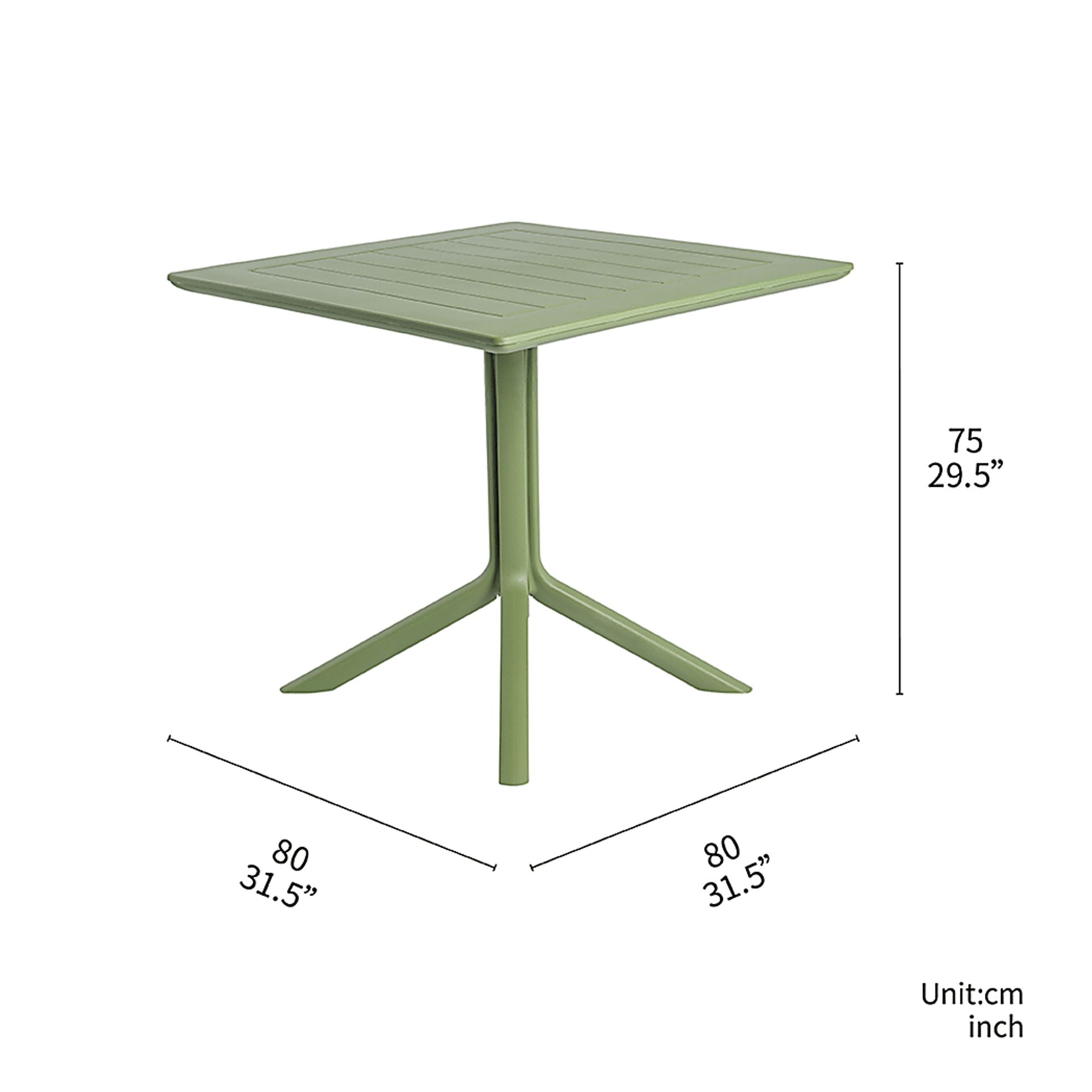 Lagoon Venice Green Outdoor Dining Table - Image 2