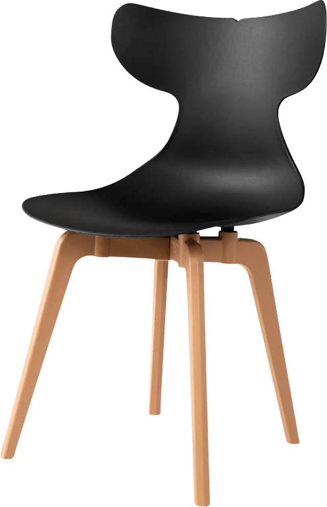 Lagoon Whale Black Dining Chair, Set of 4 - Thumbnail - Image 2