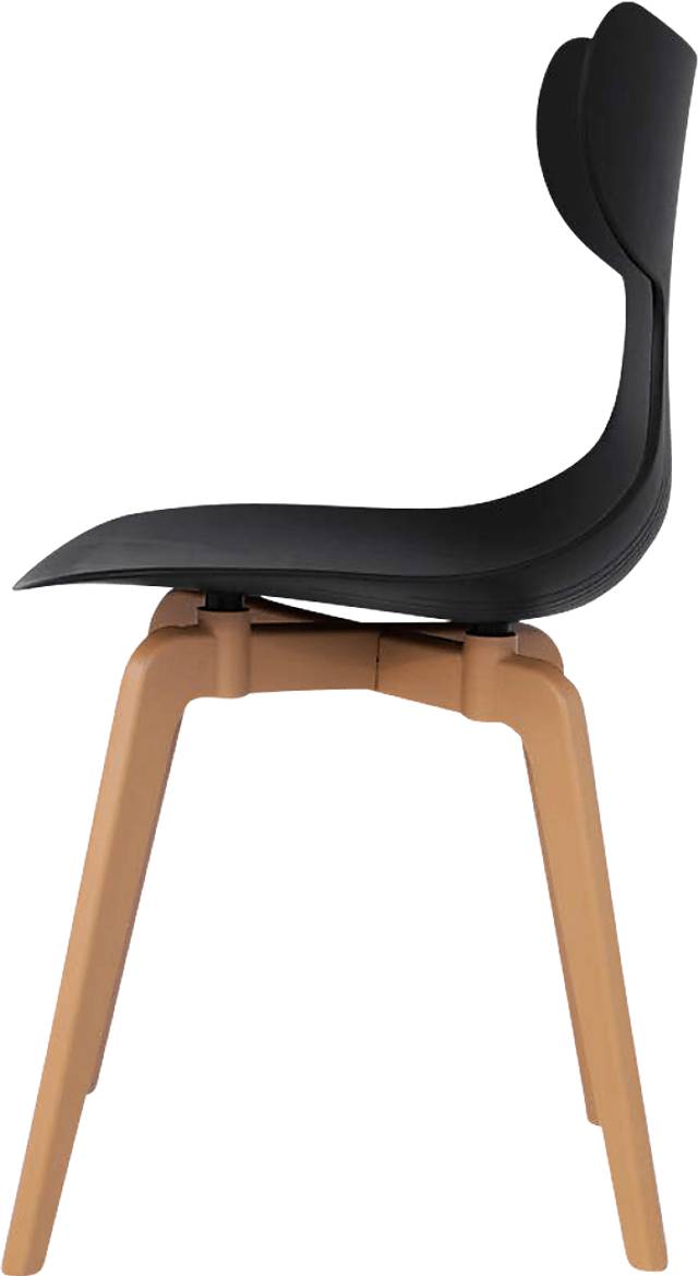 Lagoon Whale Black Dining Chair, Set of 4 - Thumbnail - Image 3