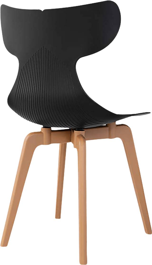 Lagoon Whale Black Dining Chair, Set of 4 - Thumbnail - Image 4