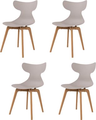 Lagoon Whale Gray Dining Chair, Set of 4