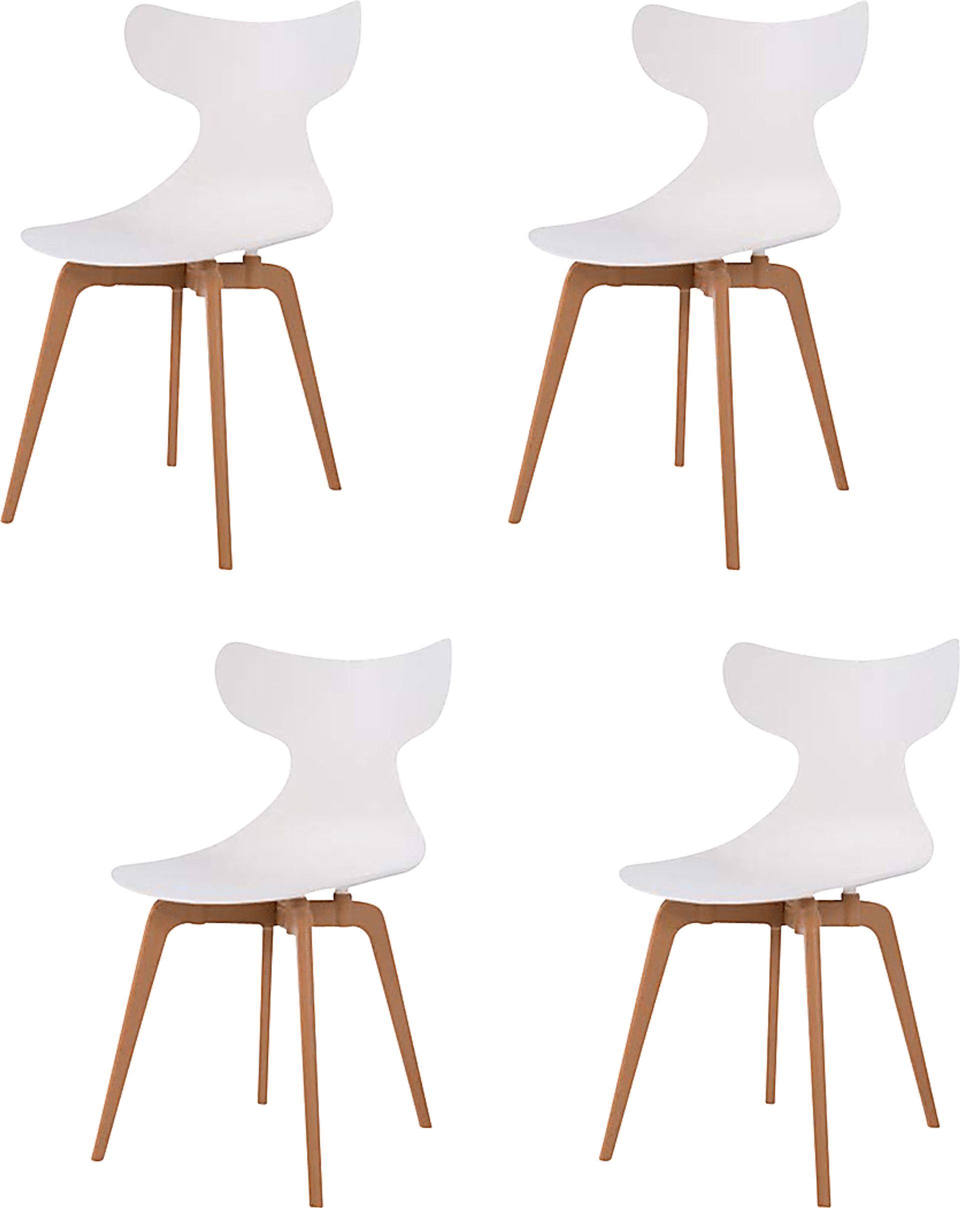 Lagoon Whale White Dining Chair, Set of 4 - Image 1