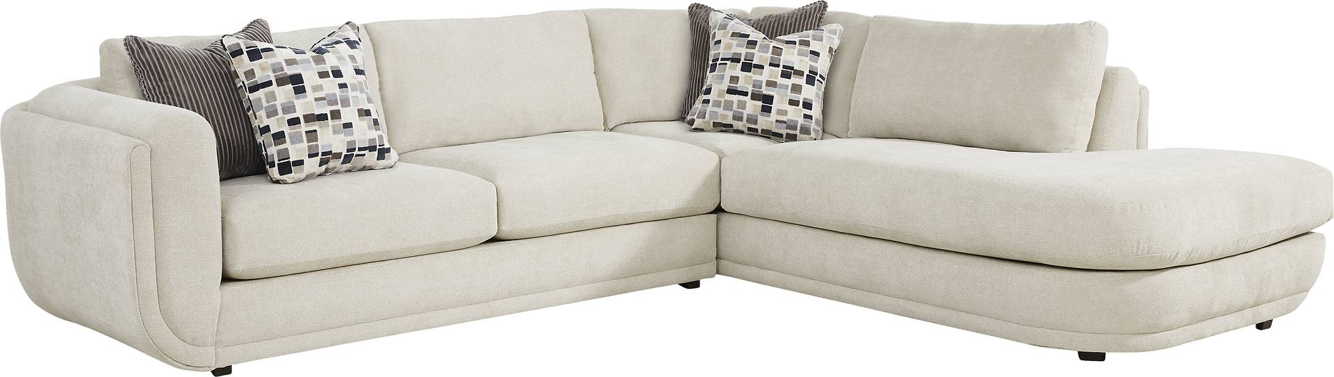 2 pc right arm chaise sectional