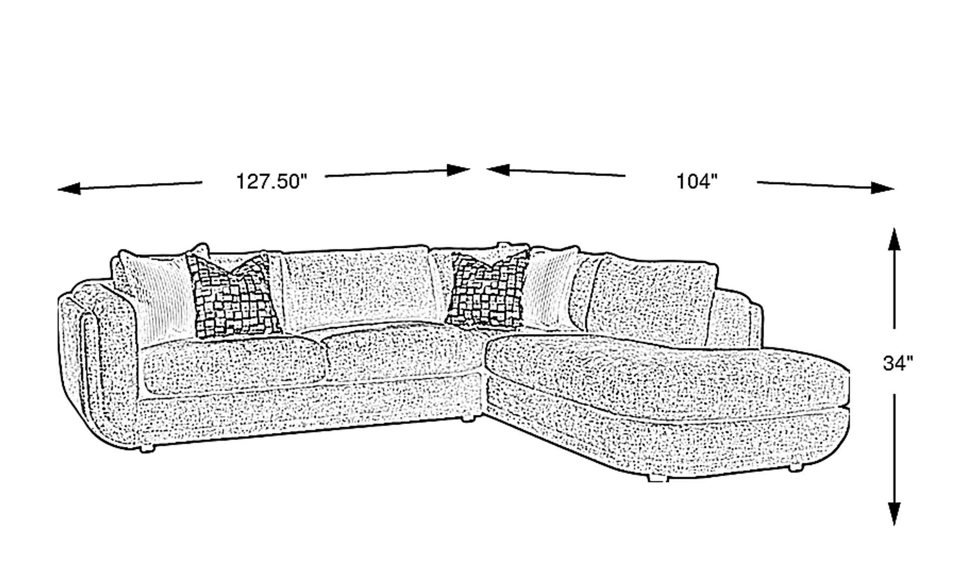 Dimension Image. Please refer to the Dimension Tab on this page for dimension details.