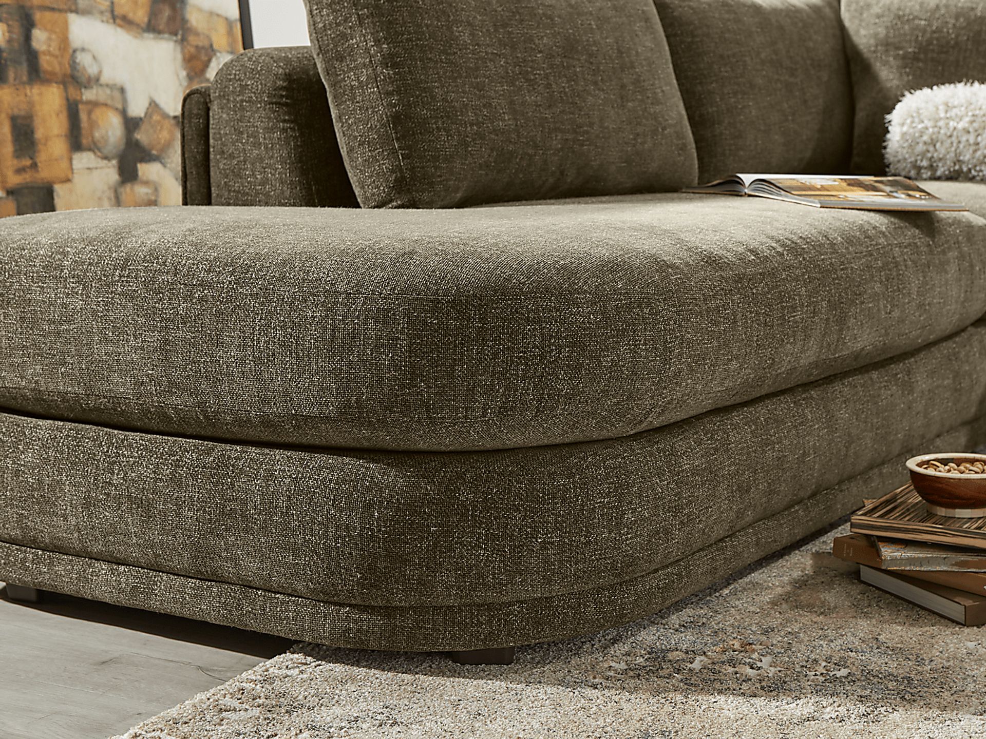 Laguna Hills Olive 2 Pc Sectional - Image 9