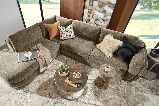 Laguna Hills Olive 2 Pc Sectional - Thumbnail - Image 3