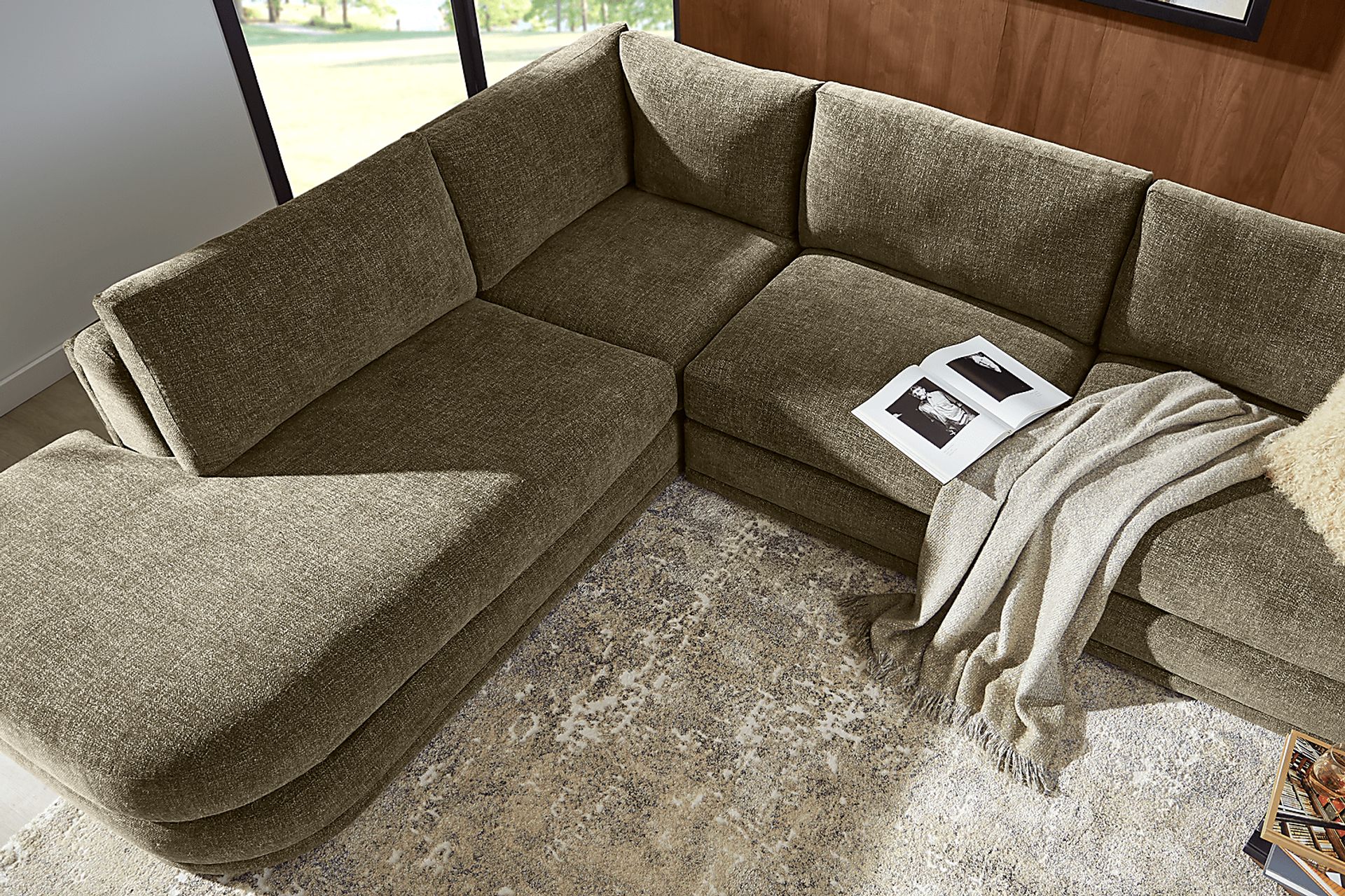 Laguna Hills Olive 2 Pc Sectional - Image 4