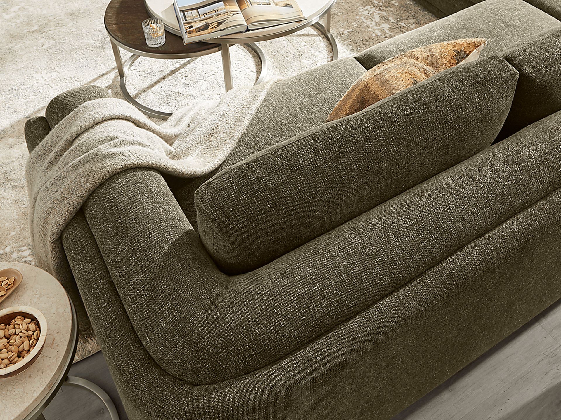 Laguna Hills Olive 2 Pc Sectional - Image 7