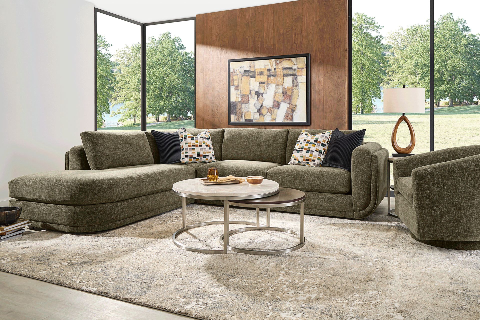 Laguna Hills Olive 2 Pc Sectional - Image 2