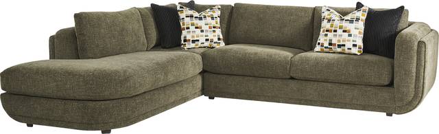 Laguna Hills Olive 2 Pc Sectional - Thumbnail - Image 1