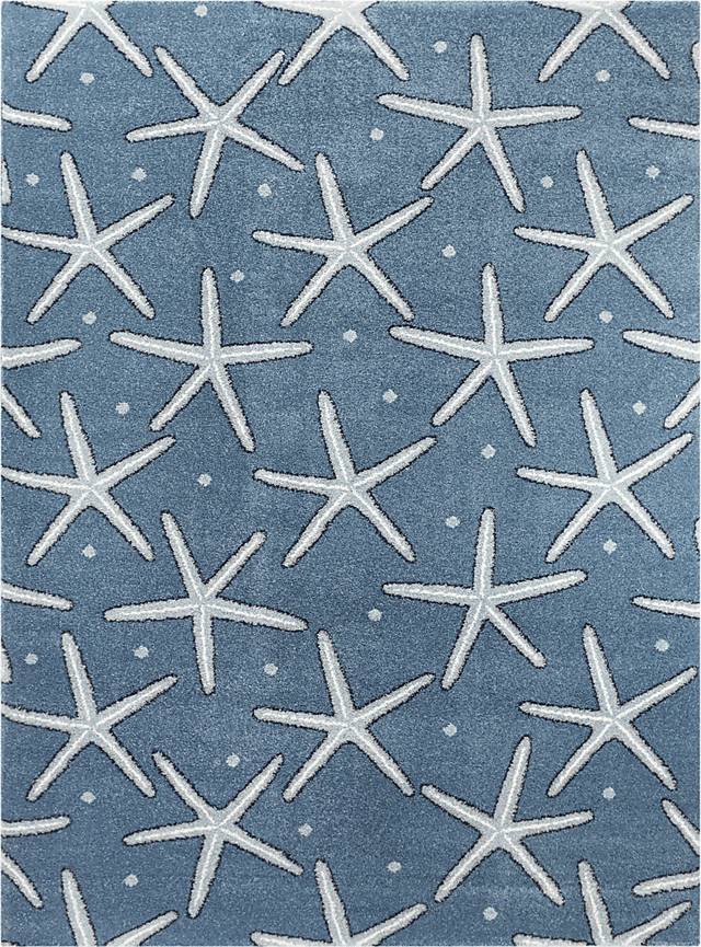 Lahaven Blue 5'3 x 7' Rug - Thumbnail - Image 1