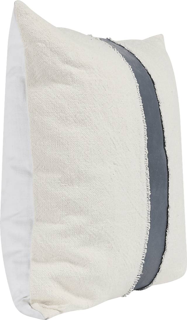Laiene Ivory/Blue Accent Pillow - Thumbnail - Image 2