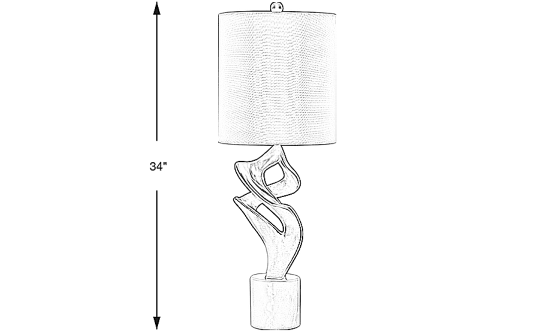Laight Hollow Silver Table Lamp