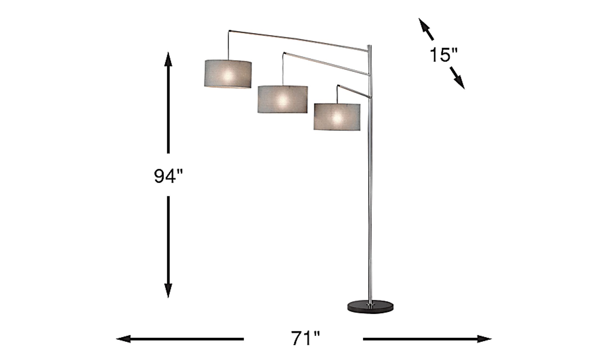 Dimension Image. Please refer to the Dimension Tab on this page for dimension details.