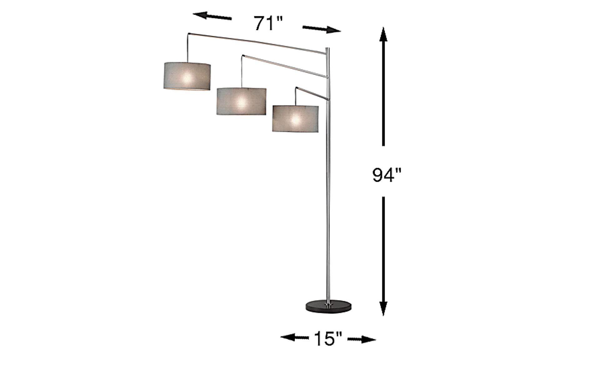 Dimension Image. Please refer to the Dimension Tab on this page for dimension details.