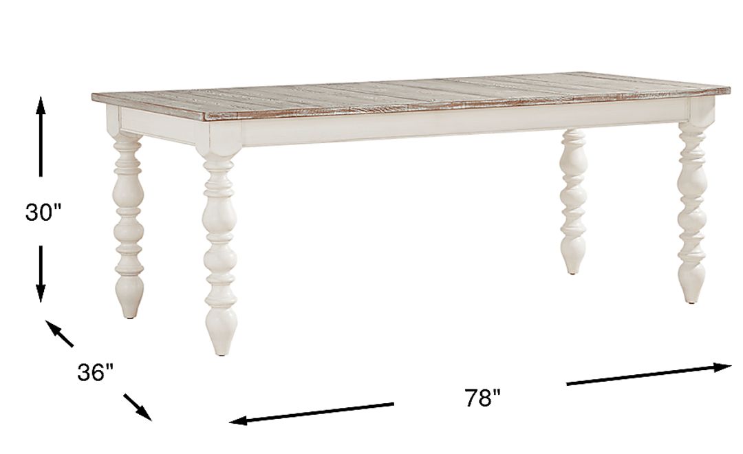 Lainey Cottage White Dining Table