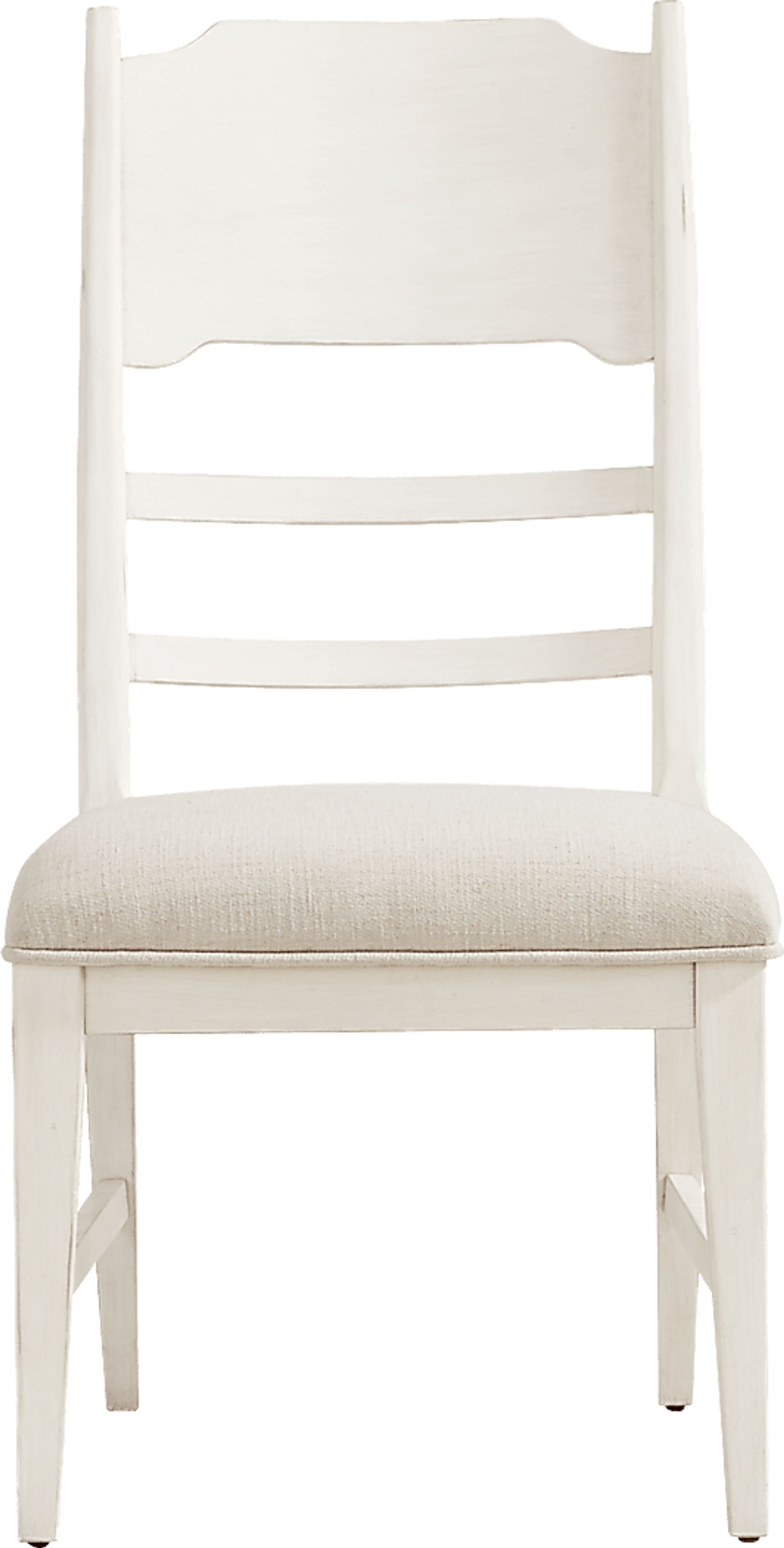 Lainey Cottage White 5 Pc Round Dining Room with Ladder Back Chairs - Image 6