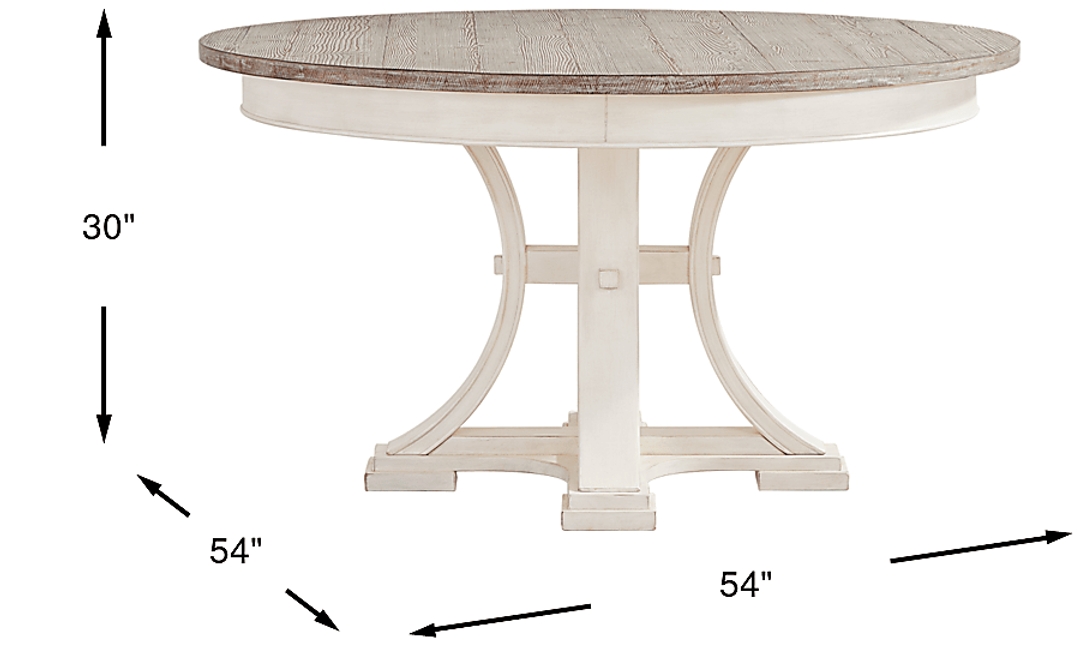 Lainey Cottage White Round Dining Table