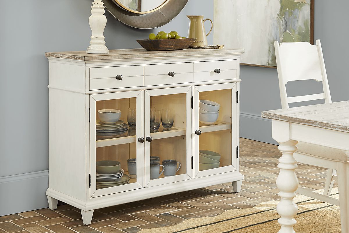 Lainey Cottage 8 Pc White Colors,White Dining Room Set With Dining ...